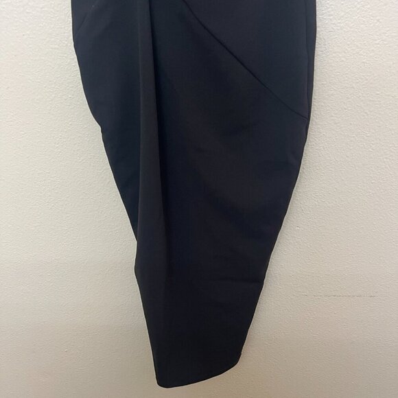 Nookie Lust One Shoulder Midi Cocktail Party Dress Small  in Black $209 - Picture 5 of 8